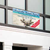 Katze Sonnenbaden am Strand Banner (Äußeres Gebäude)