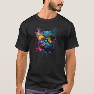 Katze Sonnenbrille Herz Süße Katze Kätzchen Katze  T-Shirt