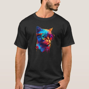 Katze Sonnenbrille Herz Süße Katze Kätzchen Katze  T-Shirt