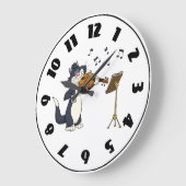 Katze spielen Geigeruhr Große Wanduhr (Winkel)