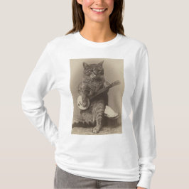 Katze Spielen lustige Banjo-T - Shirt