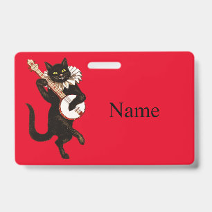 Katze spielt Banjo Thunder_Cove Ausweis