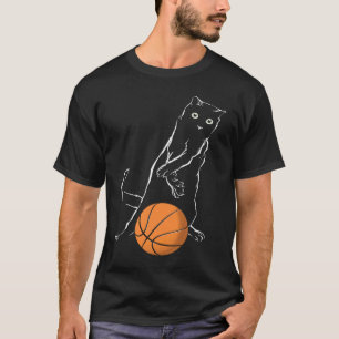 Katze spielt Basketball Katze Kätzchen T-Shirt