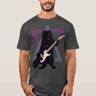 Katze spielt Bassgitarre 1 T-Shirt
