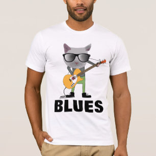KATZE SPIELT BLUES-GITARRE T-Shirts