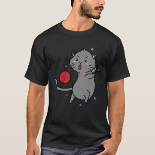 Katze spielt Dodgeball oder Feuerball T-Shirt