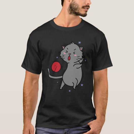 Katze spielt Dodgeball oder Feuerball T-Shirt (Vorderseite)
