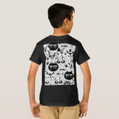 Katze spielt Doppelbass T-Shirt (Schwarz voll)