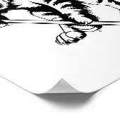 Katze spielt Eishockey _1 Poster (Ecke)