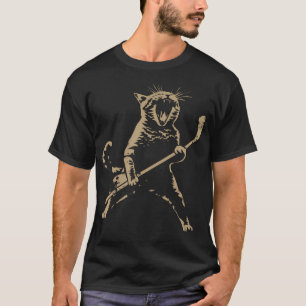 Katze spielt Eishockey T-Shirt