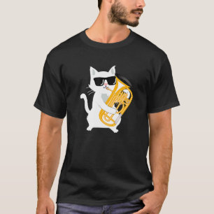 Katze spielt Euphonium T-Shirt
