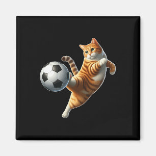 Katze spielt Fußball Kostüm Katzenbesitzer Sportli Magnet