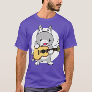 KATZE SPIELT GITARRE CARTOON T-Shirt