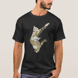 Katze spielt Gitarre Kätzchen Gitarrist Rockstar T-Shirt