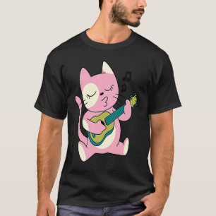 Katze spielt Gitarrenmusik T-Shirt