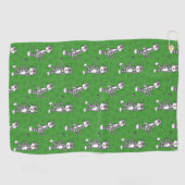Katze spielt Golf, lustiger Golfer Golfhandtuch (Horizontal)