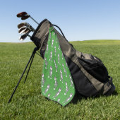 Katze spielt Golf, lustiger Golfer Golfhandtuch (Gras)