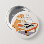 Katze spielt Klavier Button (Vorne & Hinten)