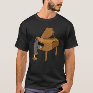 Katze spielt Klavier Musik-Player Lehrer Musiker G T-Shirt