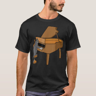 Katze spielt Klavier Musik-Player Lehrer Musiker G T-Shirt