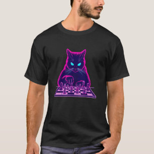 Katze spielt Schach T-Shirt