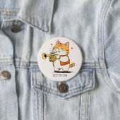 Katze spielt Trompete Button (Beispiel)