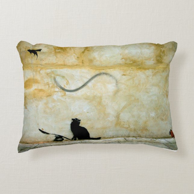 Katze, Spoon und Mischief Dekokissen (Vorderseite)