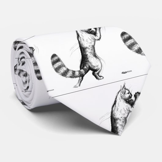 Katze Springing2 Krawatte (Gerollt)