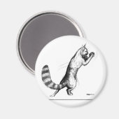 Katze Springing2 Magnet (Vorderseite/Rückseite)