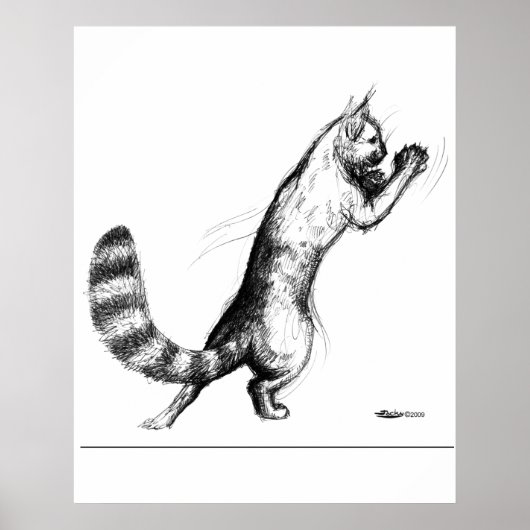 Katze Springing2 Poster (Vorne)