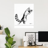 Katze Springing2 Poster (Heimbüro)