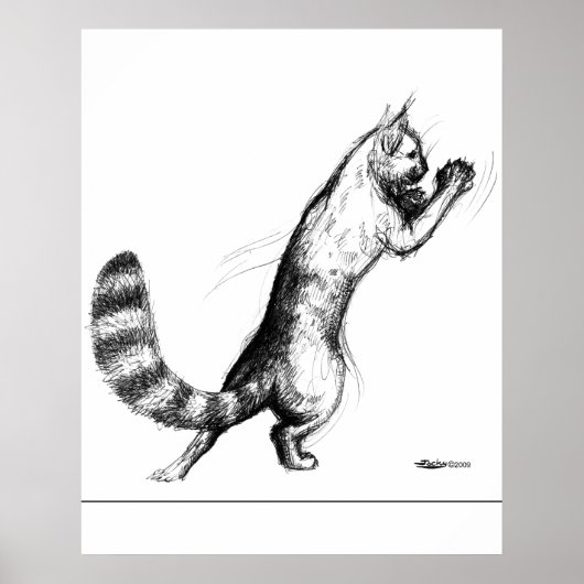 Katze Springing2 Poster (Vorne)