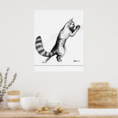 Katze Springing2 Poster (Küche)