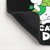 Katze St. Patrick's Day Katze Leprechaun Glücklich Mousepad (Ecke)