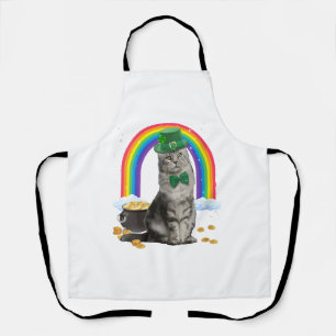 Katze St Patricks Day Leprechaun Kostüm Shamrock G Schürze