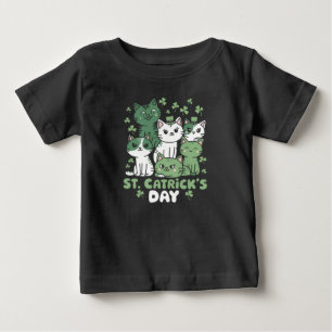Katze St. Patrick's Day Lustiger Catrick's Day Baby T-shirt