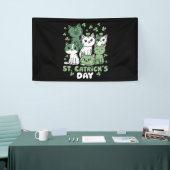 Katze St. Patrick's Day Lustiger Catrick's Day Banner (Messeveranstaltung)