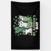 Katze St. Patrick's Day Lustiger Catrick's Day Banner (Vertikal)