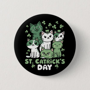 Katze St. Patrick's Day Lustiger Catrick's Day Button
