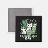 Katze St. Patrick's Day Lustiger Catrick's Day Magnet (Vorderseite/Rückseite)