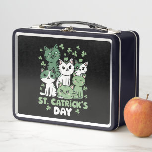 Katze St. Patrick's Day Lustiger Catrick's Day Metall Brotdose