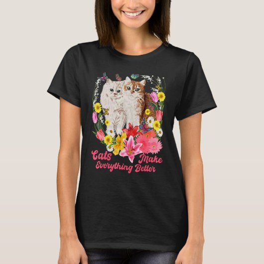 Katze Statement Kätzchen Kitty Katzenbesitzer Männ T-Shirt (Vorderseite)
