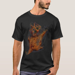 Katze steckt auf Katze Haustier Tier T-Shirt