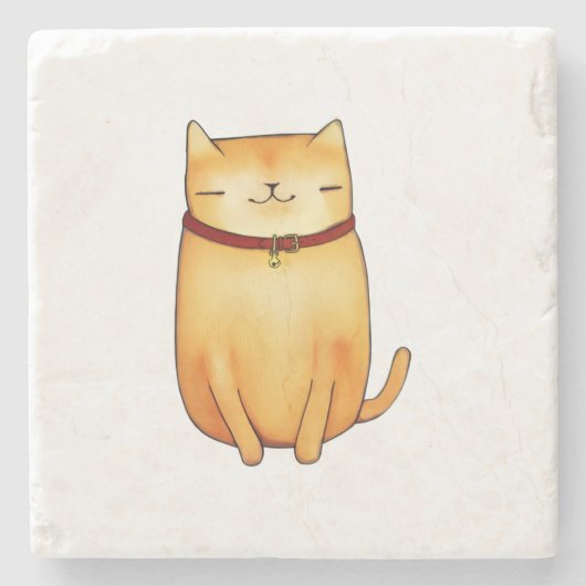 Katze Steinuntersetzer (Vorderseite)
