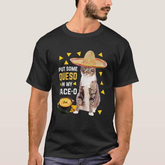 Katze stellte Fragen in mein Gesicht auf Cinco de  T-Shirt (Vorderseite)