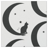 Katze, Sterne und Mond Stoff (Nahaufnahme)