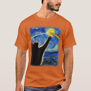 Katze Sternennacht Van Gogh Katzen Geschenke Katze T-Shirt
