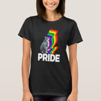 Katze Stolz Katze Regenbogenfarbe Katze Kätzchen 8 T-Shirt