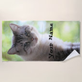 Katze Strandtuch (Vorderseite)