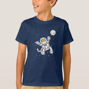 Katze-Stronauts lustiger Katzen-Astronaut im T-Shirt